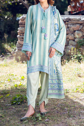 AURORA - Peach Printed Unstitched Suit 3 Pc - 3182